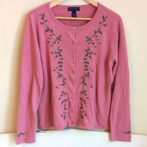Rose Embroidered Cardigan